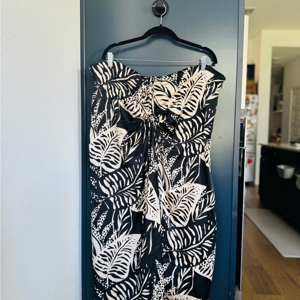Future collective Black and Cream Midi Skirt